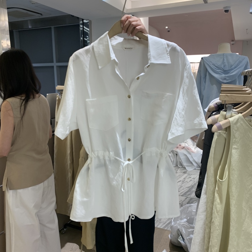 W AND J韓國直郵㊣女士新款25春夏真品熱賣休閑襯衫蕾絲衫W AND J襯衫/蕾絲衫圖色3
