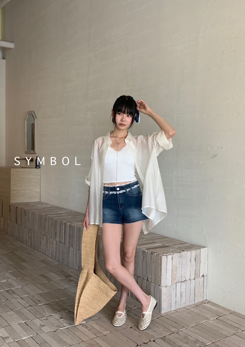 SYMBOL東大門㊣代購女裝新品推薦人氣熱賣真品休閑襯衫蕾絲衫SYMBOL襯衫/蕾絲衫