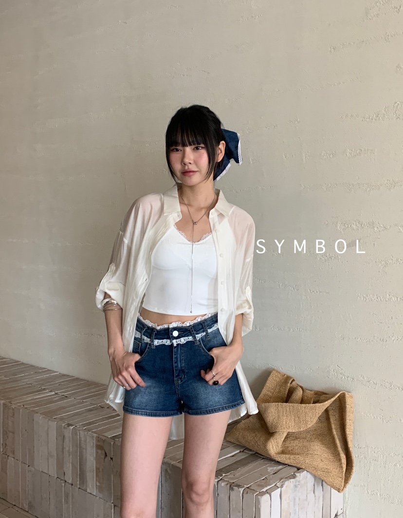 SYMBOL東大門㊣代購女裝新品推薦人氣熱賣真品休閑襯衫蕾絲衫SYMBOL襯衫/蕾絲衫圖色2
