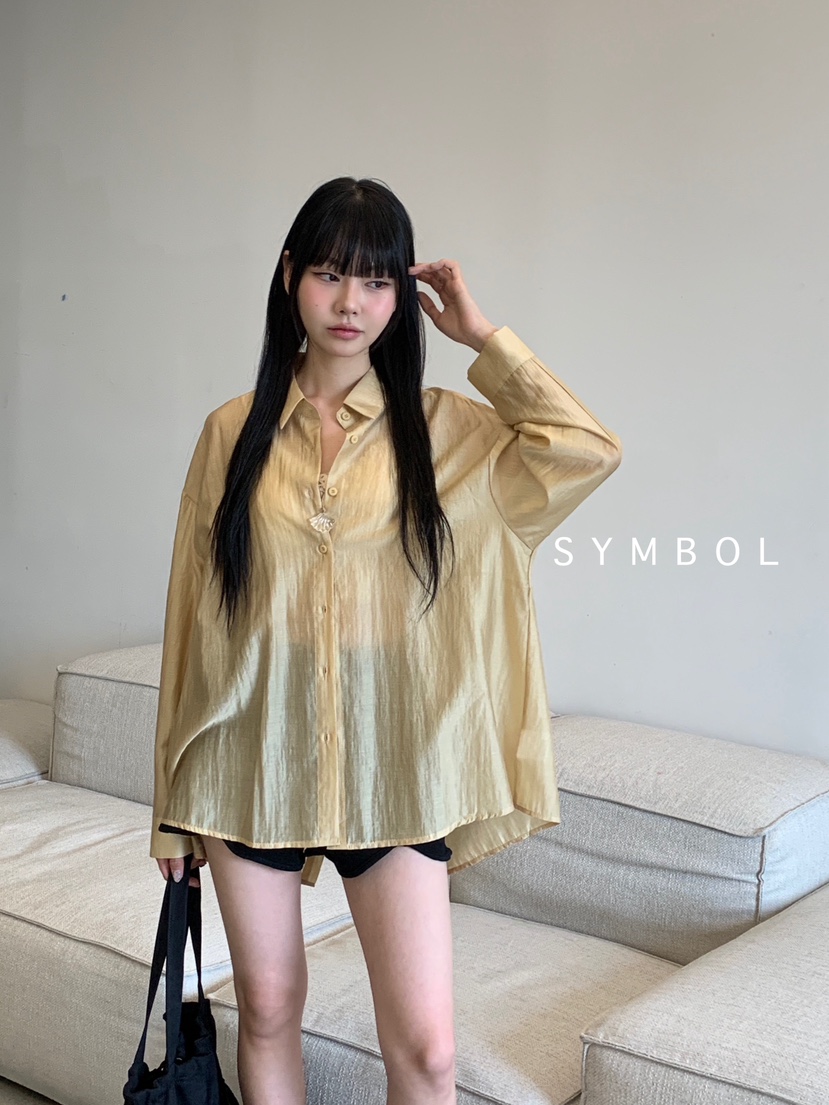 SYMBOL東大門㊣代購女裝新品推薦人氣熱賣真品休閑襯衫蕾絲衫SYMBOL襯衫/蕾絲衫圖色3