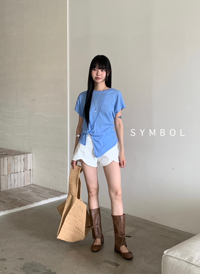 SYMBOL韓國代購㊣女裝新款人氣真品時尚熱賣25春夏休閑推薦T恤SYMBOLT恤