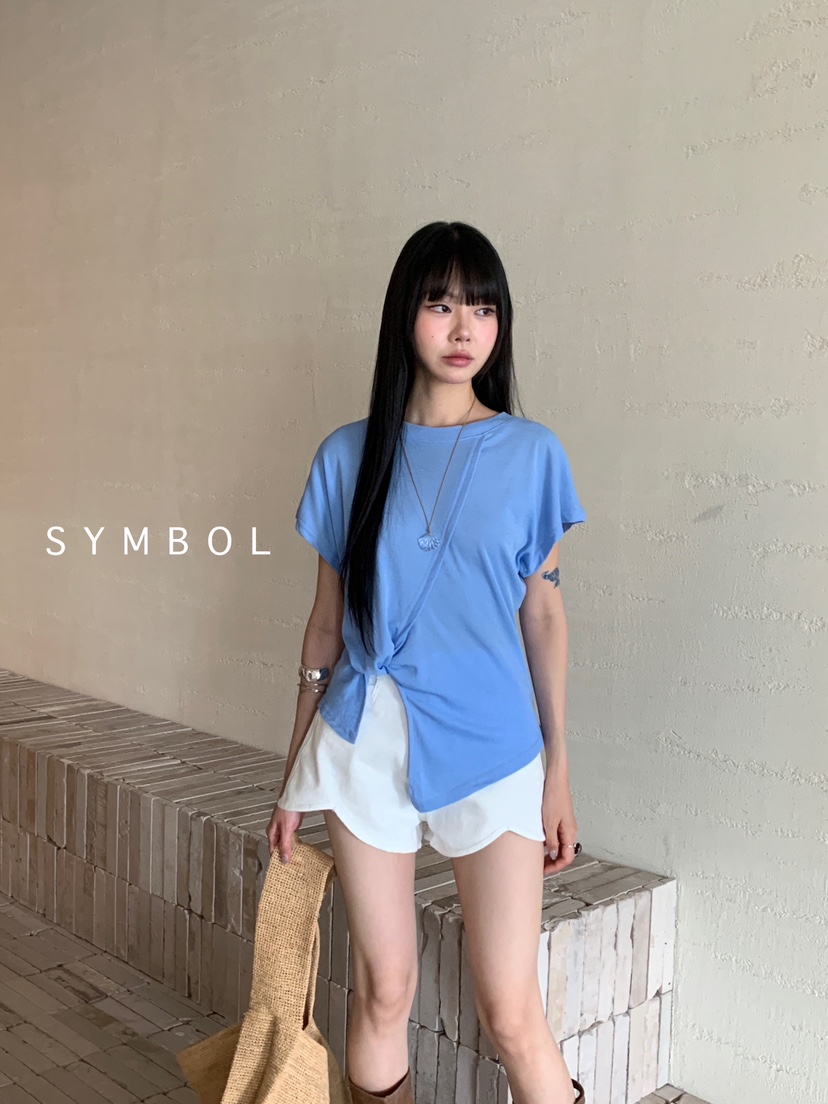 SYMBOL韓國代購㊣女裝新款人氣真品時尚熱賣25春夏休閑推薦T恤SYMBOLT恤