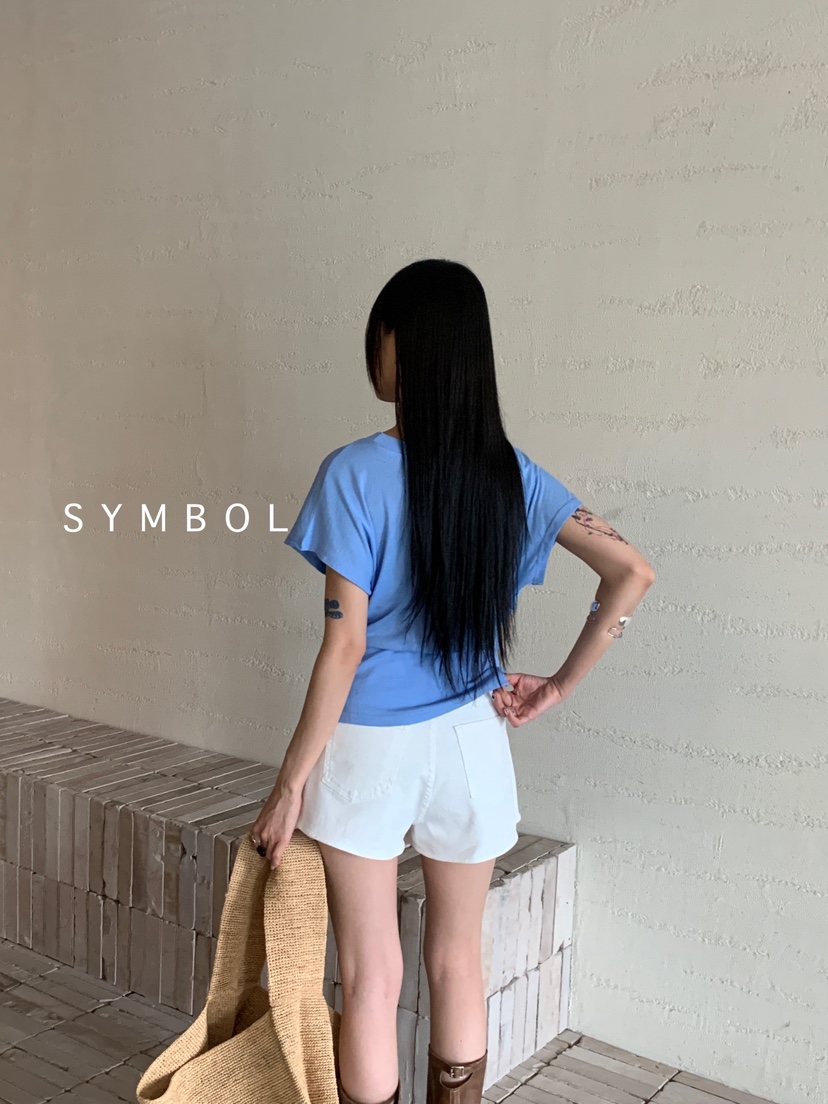 SYMBOL韓國代購㊣女裝新款人氣真品時尚熱賣25春夏休閑推薦T恤SYMBOLT恤