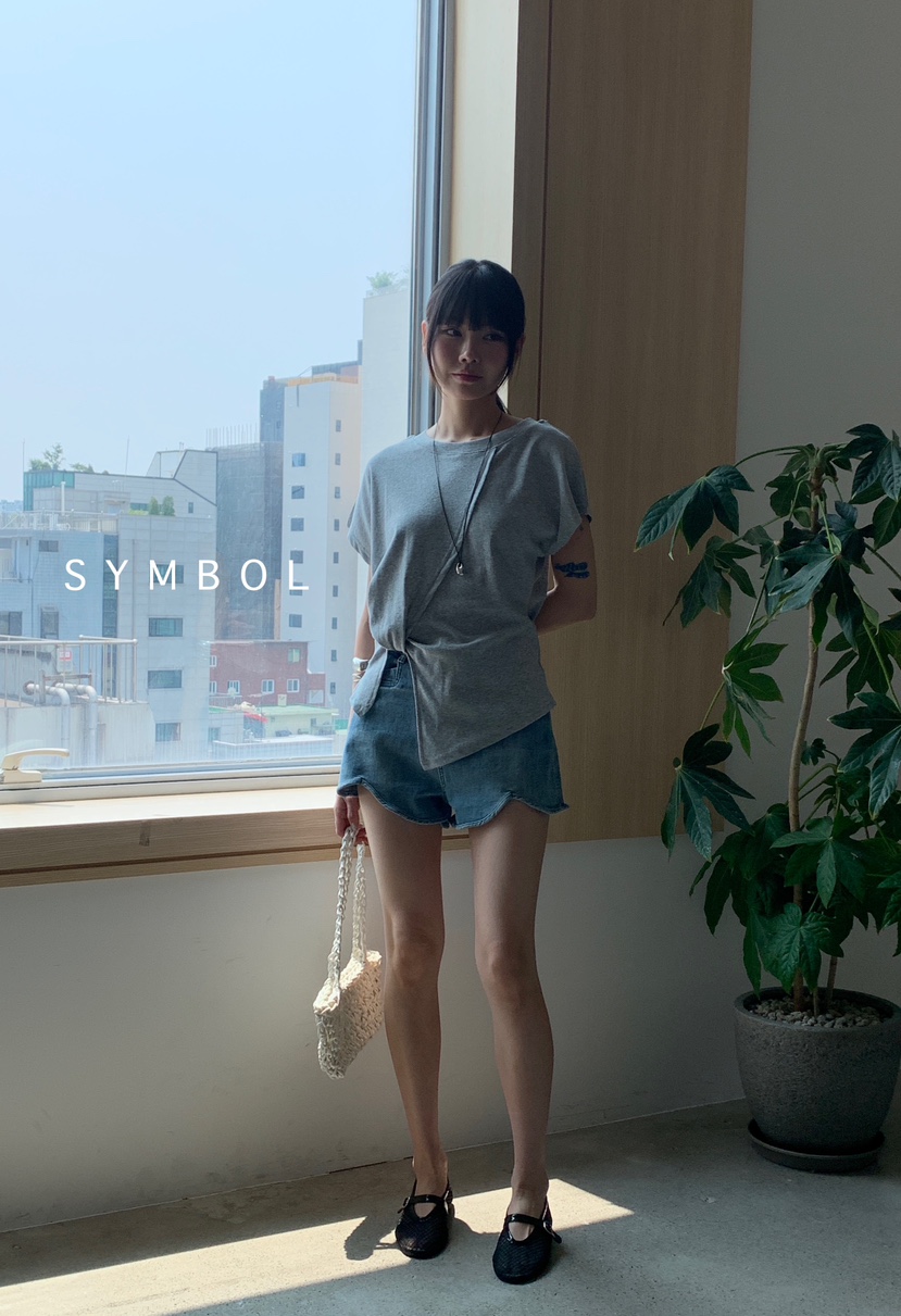 SYMBOL韓國代購㊣女裝新款人氣真品時尚熱賣25春夏休閑推薦T恤SYMBOLT恤