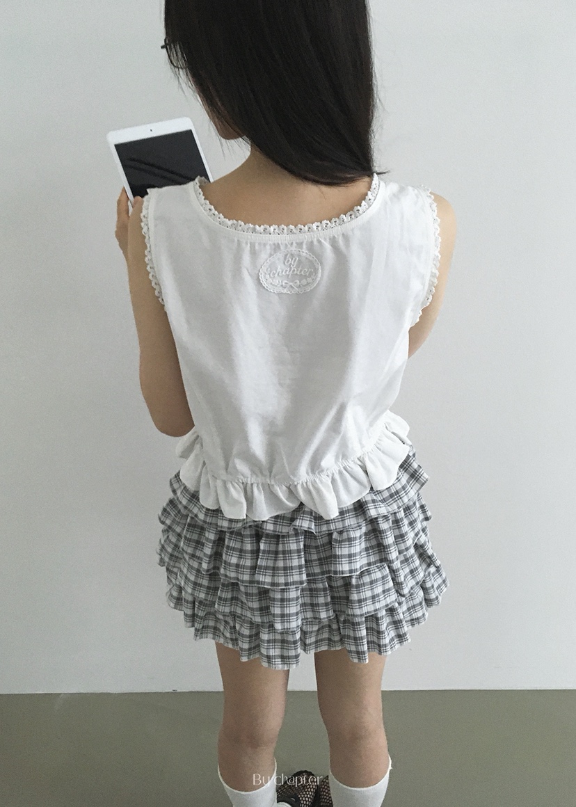 BY CHAPTER東大門㊣實拍女裝新品真品休閑時尚職業馬甲刺繡Chapter馬甲