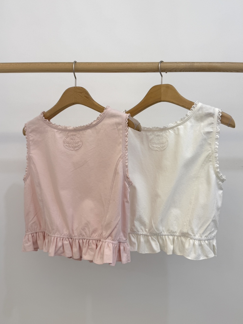BY CHAPTER東大門㊣實拍女裝新品真品休閑時尚職業馬甲刺繡Chapter馬甲