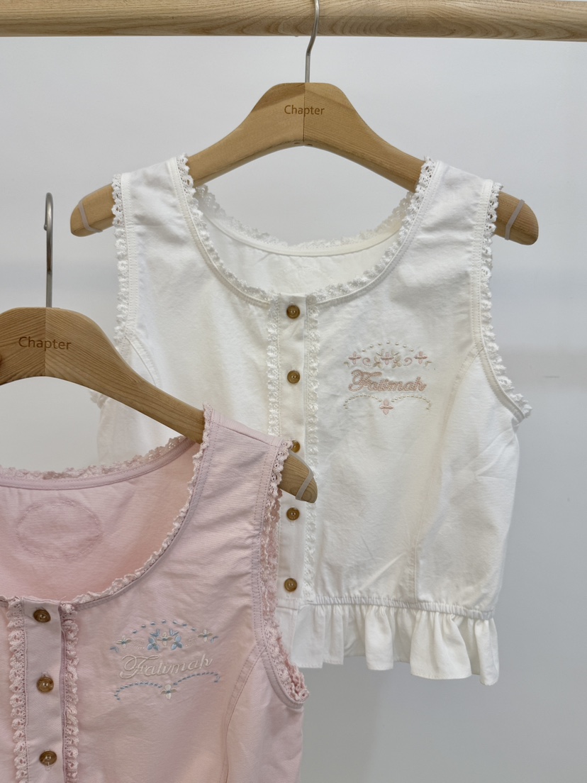 BY CHAPTER東大門㊣實拍女裝新品真品休閑時尚職業馬甲刺繡Chapter馬甲