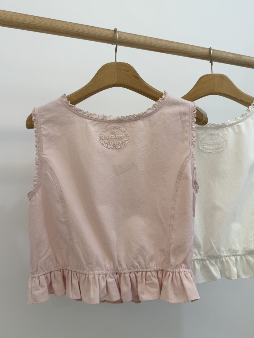BY CHAPTER東大門㊣實拍女裝新品真品休閑時尚職業馬甲刺繡Chapter馬甲