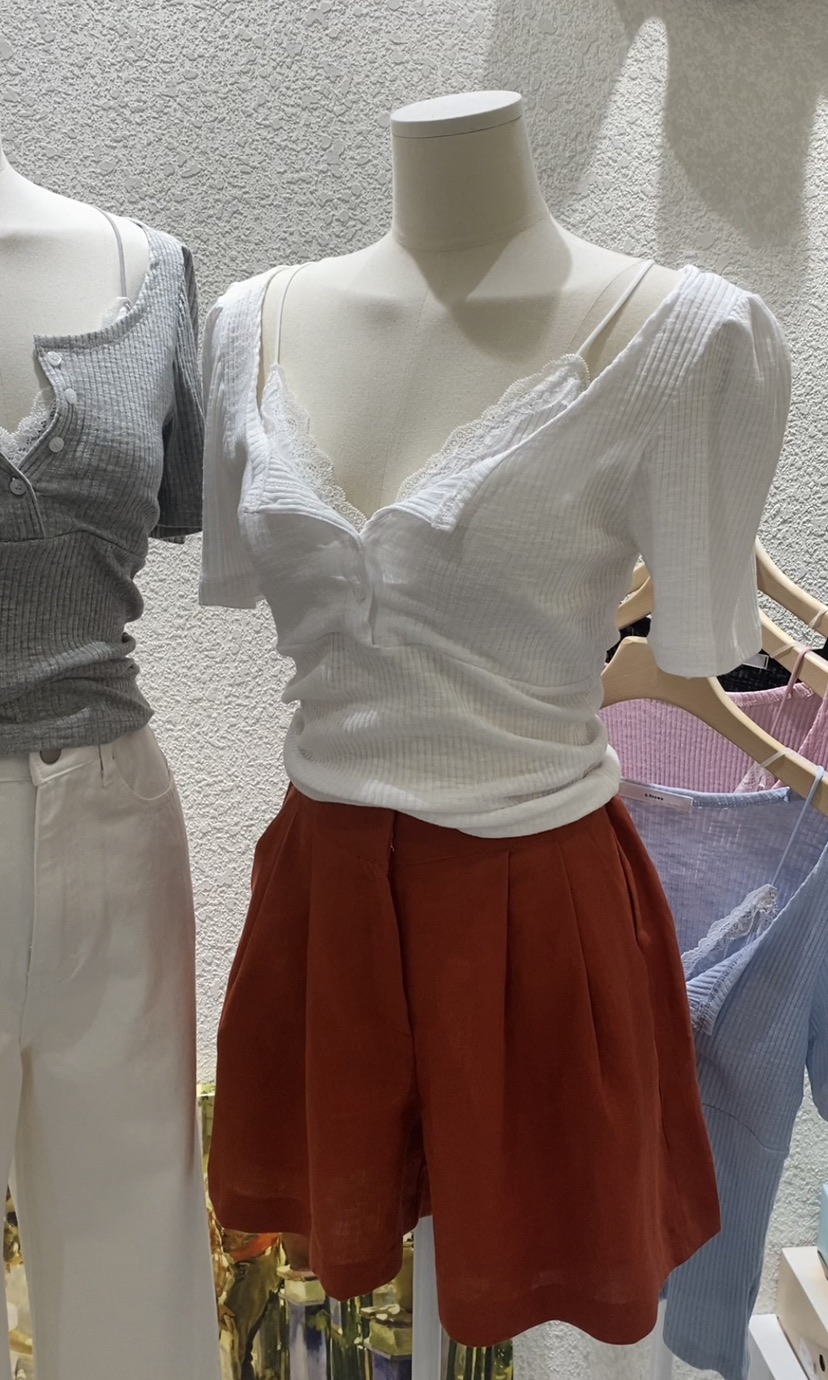 N BROWN韓國代購㊣女士新品休閑職業推薦時尚真品25春夏T恤N BROWNT恤