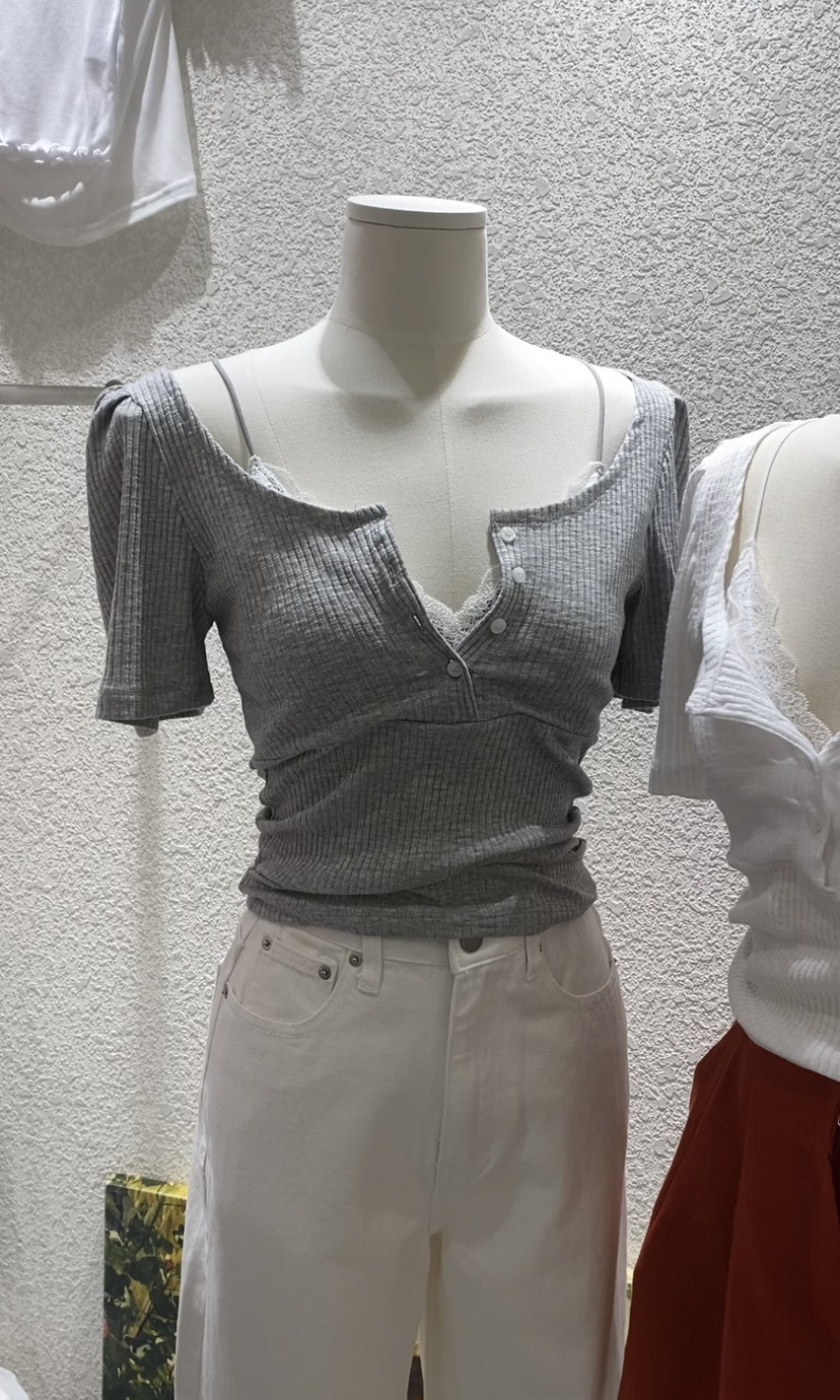 N BROWN韓國代購㊣女士新品休閑職業推薦時尚真品25春夏T恤N BROWNT恤圖色2