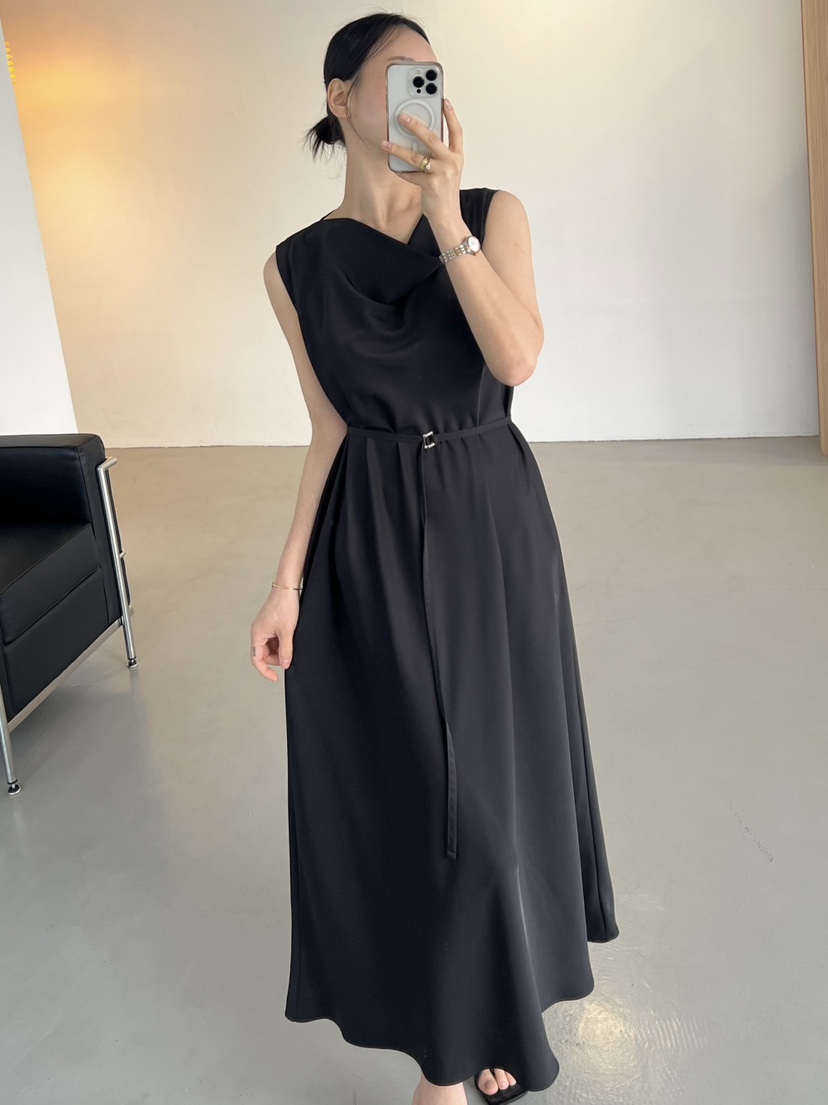VERNI東大門㊣代購女士新品25春夏人氣推薦時尚連衣裙含腰繩VERNI連衣裙