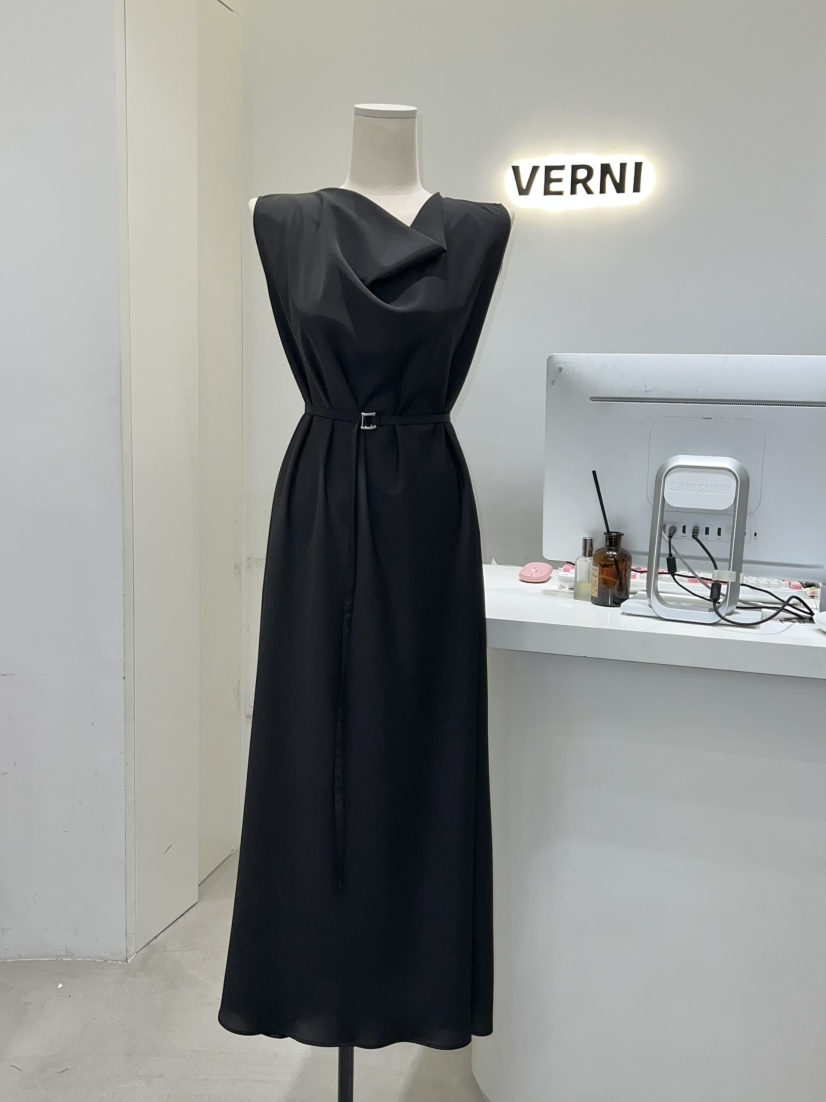 VERNI東大門㊣代購女士新品25春夏人氣推薦時尚連衣裙含腰繩VERNI連衣裙圖色3