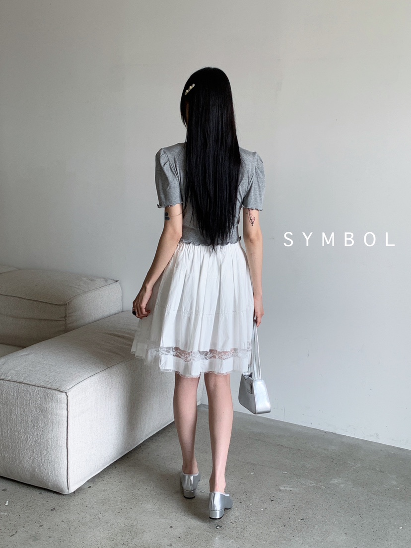 SYMBOL韓國直郵㊣女士新款熱賣時尚職業休閑T恤泡泡袖雙層開衫SYMBOLT恤