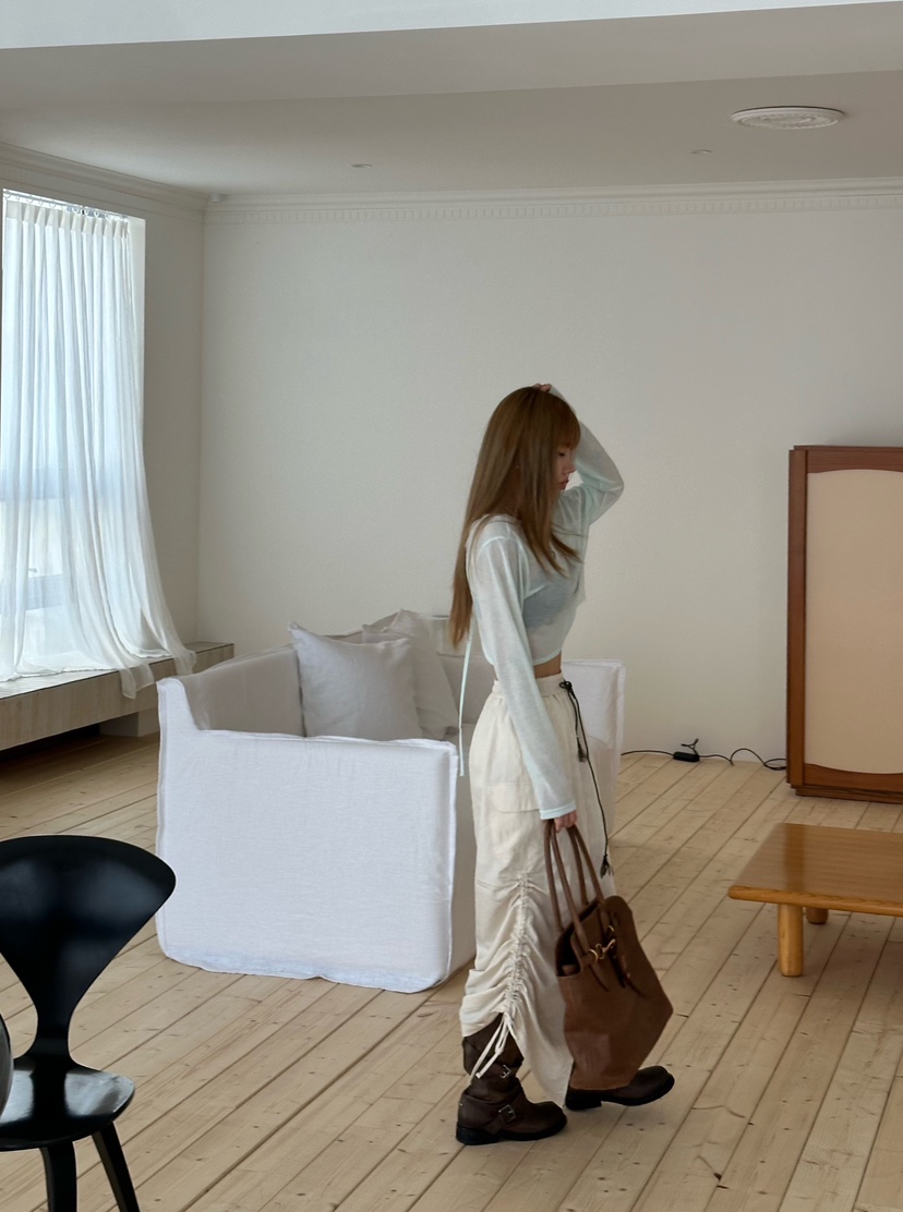 ZEROZERO韓國直郵㊣女士新品推薦休閑25春夏真品職業長裙工裝ZEROZERO長裙