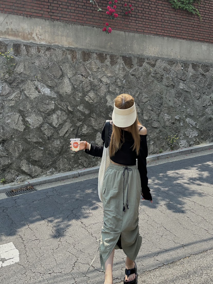 ZEROZERO韓國直郵㊣女士新品推薦休閑25春夏真品職業長裙工裝ZEROZERO長裙