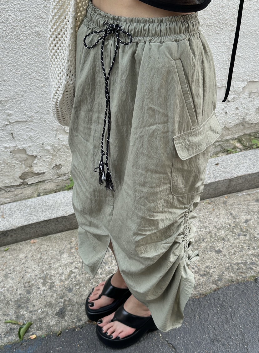 ZEROZERO韓國直郵㊣女士新品推薦休閑25春夏真品職業長裙工裝ZEROZERO長裙圖色2