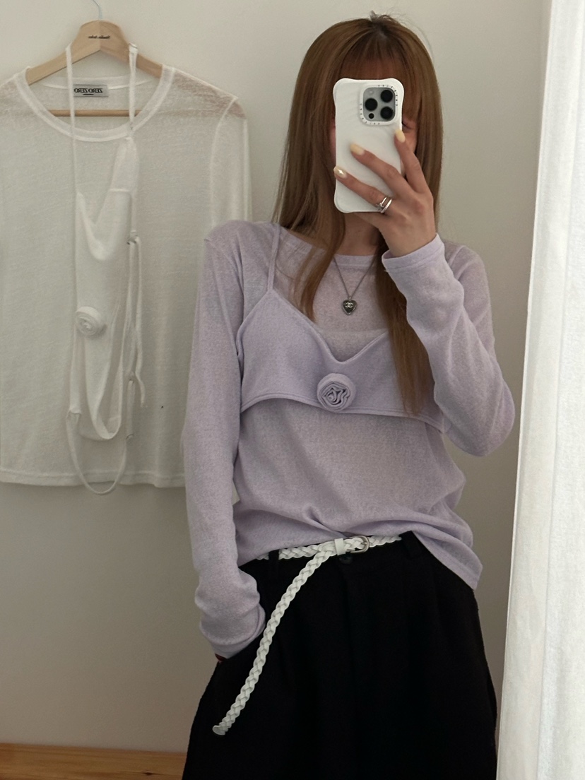 ZEROZERO韓國直郵㊣女裝新品人氣休閑時尚推薦25春夏長袖T恤ZEROZERO長袖T恤圖色2