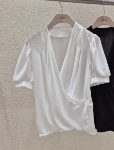 火Ⅱ-화투-T東大門㊣代購女裝新品25春夏人氣休閑襯衫蕾絲衫火Ⅱ襯衫/蕾絲衫
