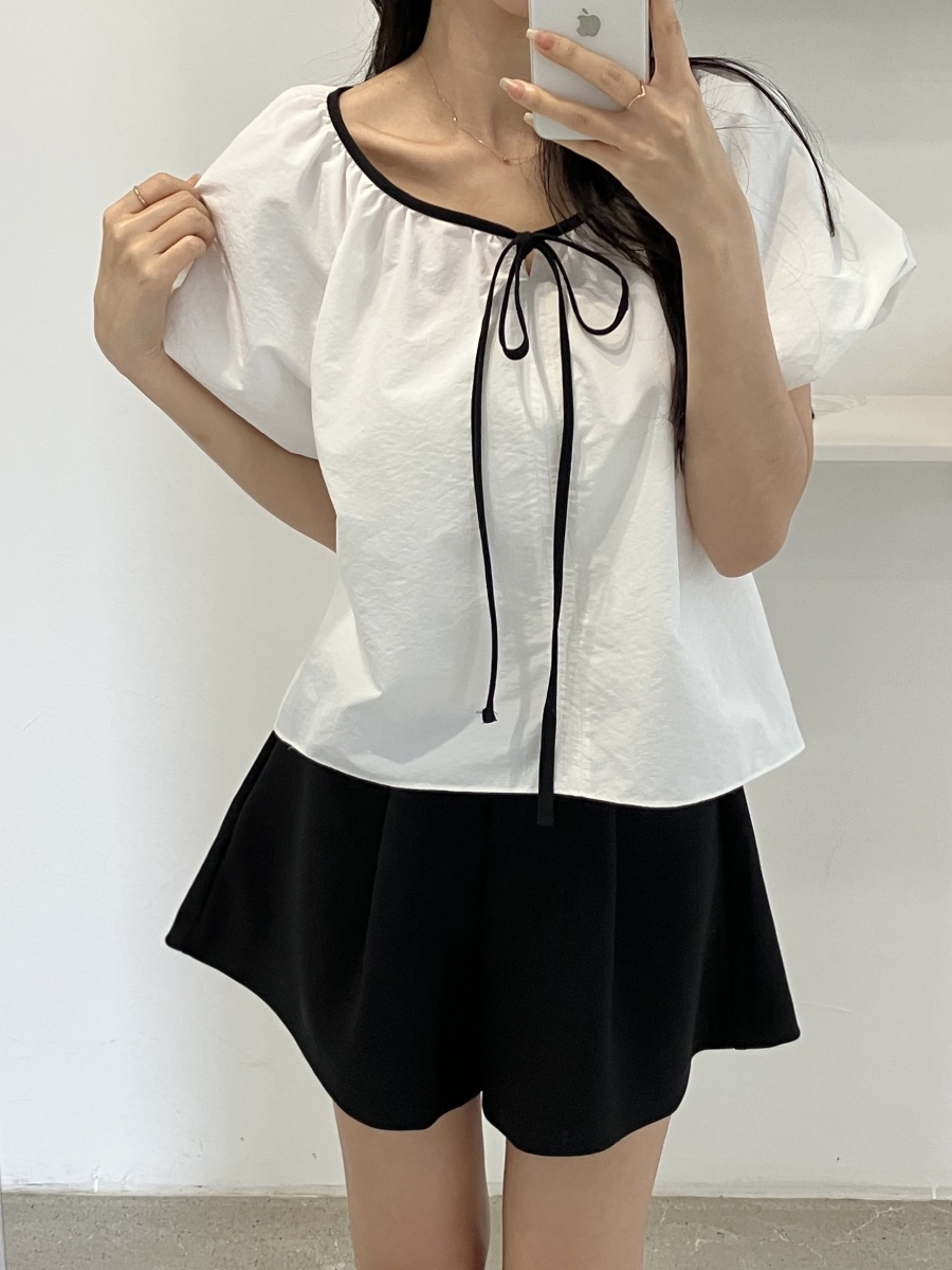 CLASSY-O東大門㊣代購女士新款熱賣時尚推薦襯衫蕾絲衫蝴蝶結CLASSY-O襯衫/蕾絲衫圖色2