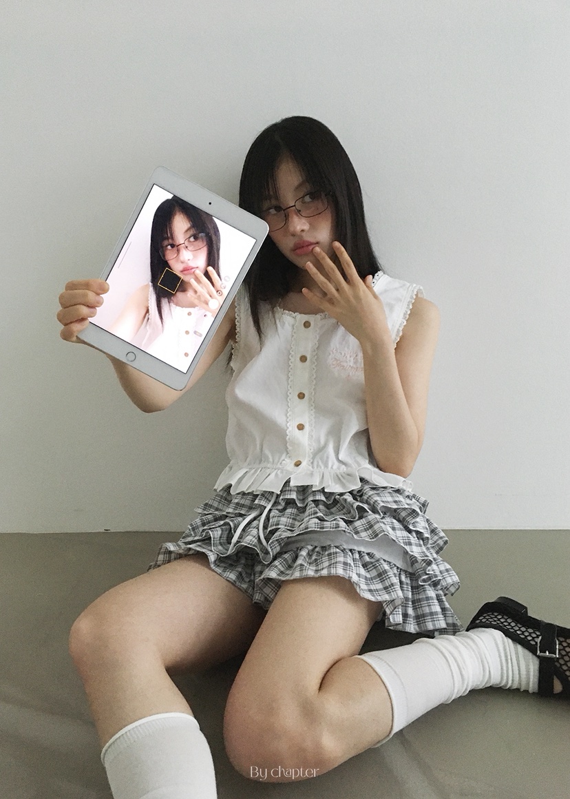 BY CHAPTER韓國直郵㊣女士新款休閑25春夏時尚人氣短裙格紋Chapter短裙
