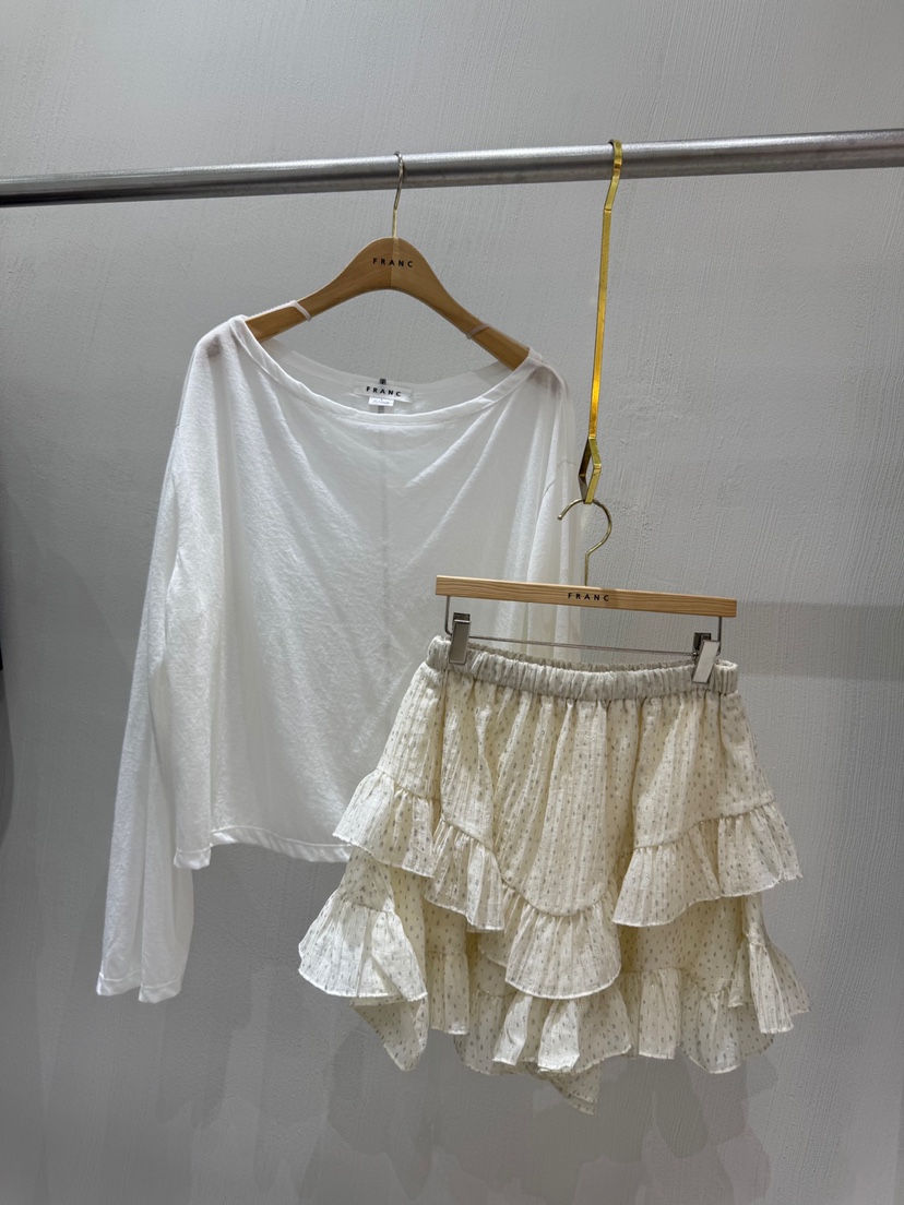 FRANC—L東大門㊣實拍女裝新品推薦真品時尚25春夏熱賣短裙FRANC短裙