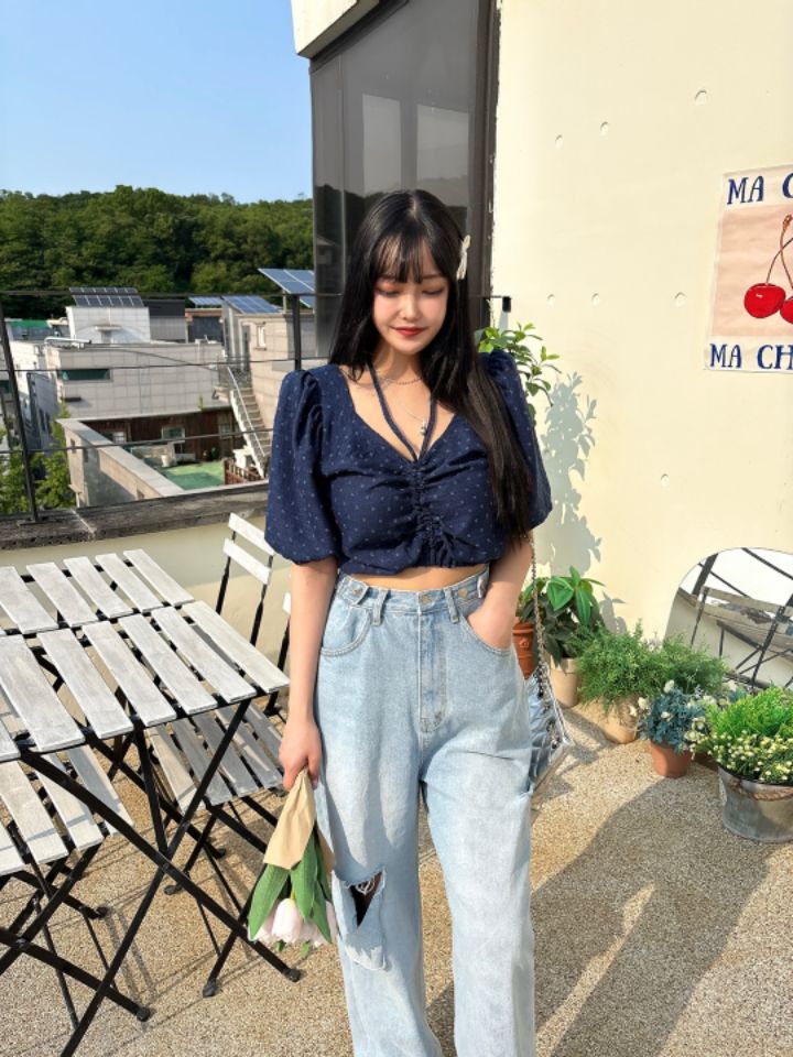 mars韓國直郵㊣女裝新款休閑職業真品25春夏時尚襯衫蕾絲衫mars襯衫/蕾絲衫