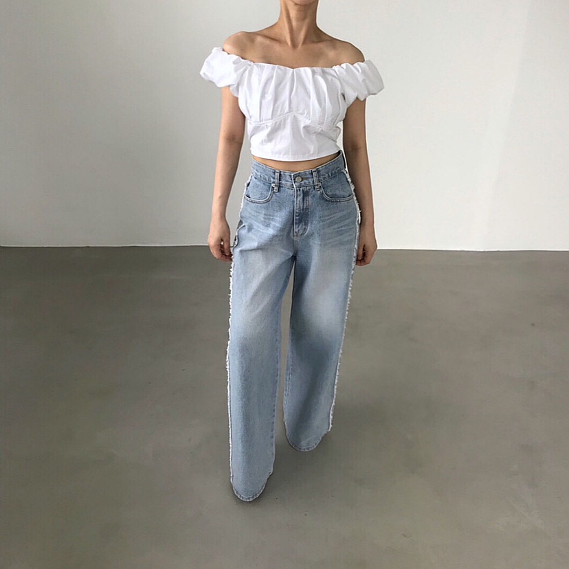 2TWO MOON韓國代購㊣女士新款職業人氣熱賣襯衫蕾絲衫泡泡袖2TWO MOON襯衫/蕾絲衫