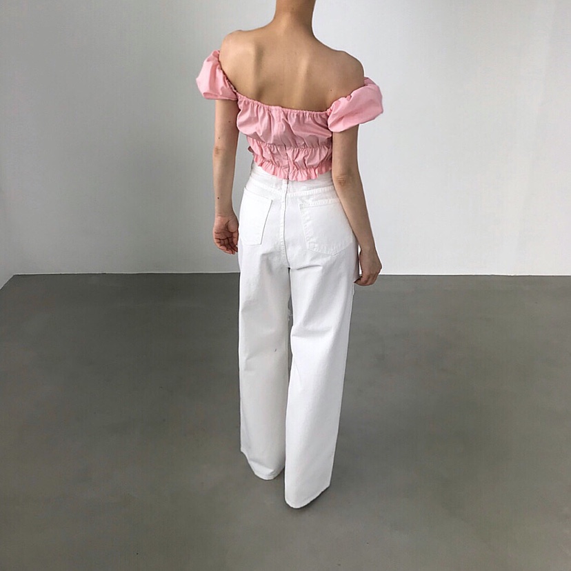 2TWO MOON韓國代購㊣女士新款職業人氣熱賣襯衫蕾絲衫泡泡袖2TWO MOON襯衫/蕾絲衫