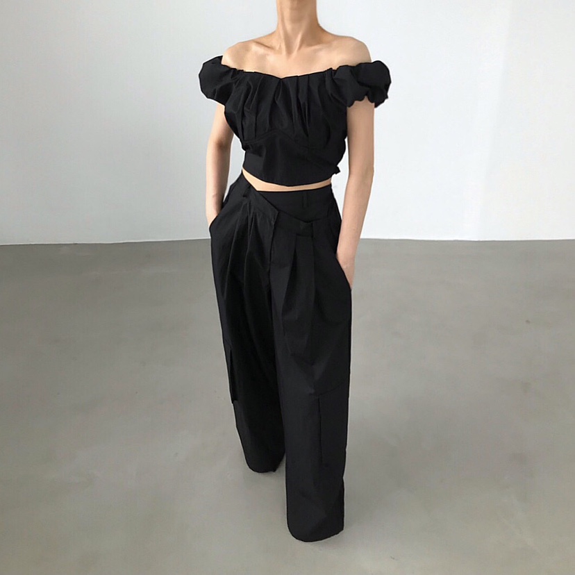 2TWO MOON韓國代購㊣女士新款職業人氣熱賣襯衫蕾絲衫泡泡袖2TWO MOON襯衫/蕾絲衫