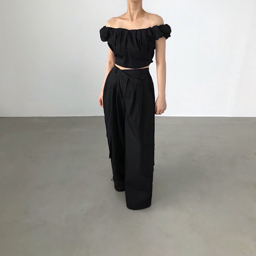 2TWO MOON韓國代購㊣女士新款職業人氣熱賣襯衫蕾絲衫泡泡袖2TWO MOON襯衫/蕾絲衫