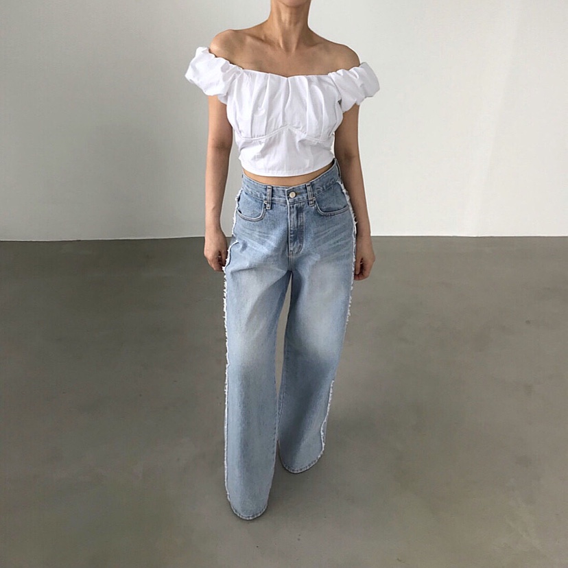 2TWO MOON韓國代購㊣女士新款職業人氣熱賣襯衫蕾絲衫泡泡袖2TWO MOON襯衫/蕾絲衫