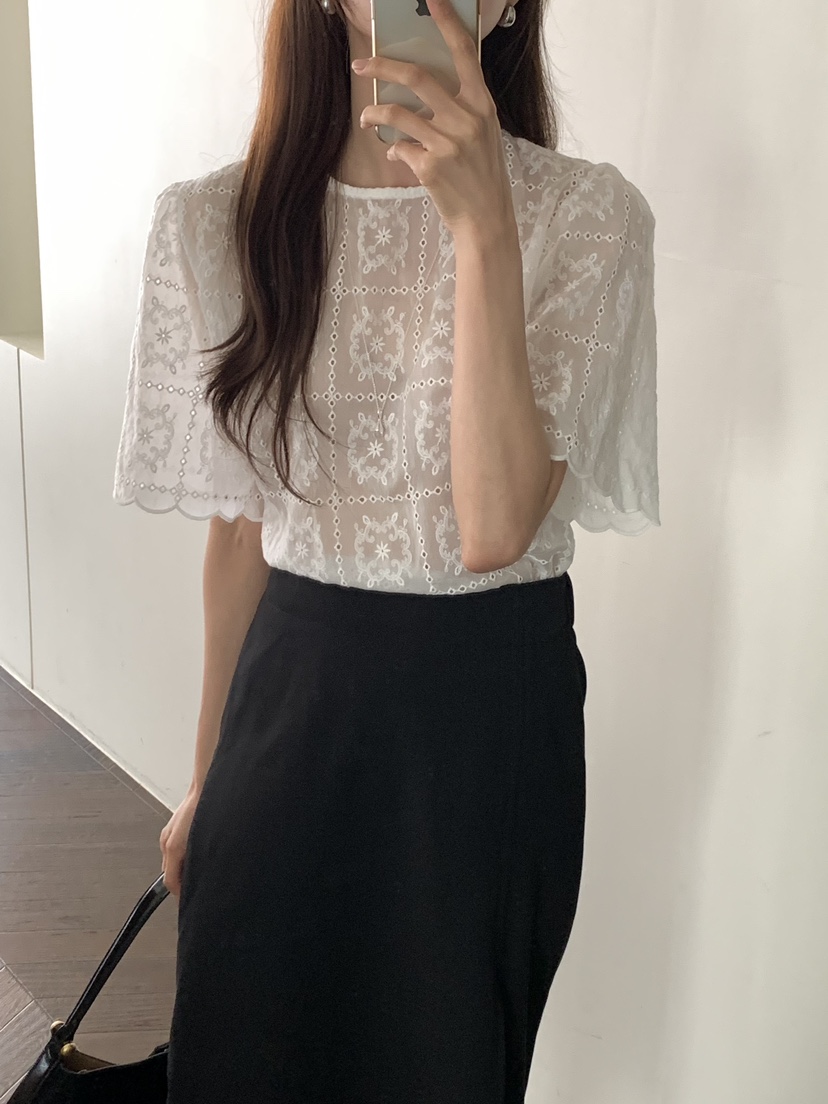 FRILL-T東大門㊣實拍女裝新品人氣熱賣真品休閑襯衫蕾絲衫FRILL-T襯衫/蕾絲衫