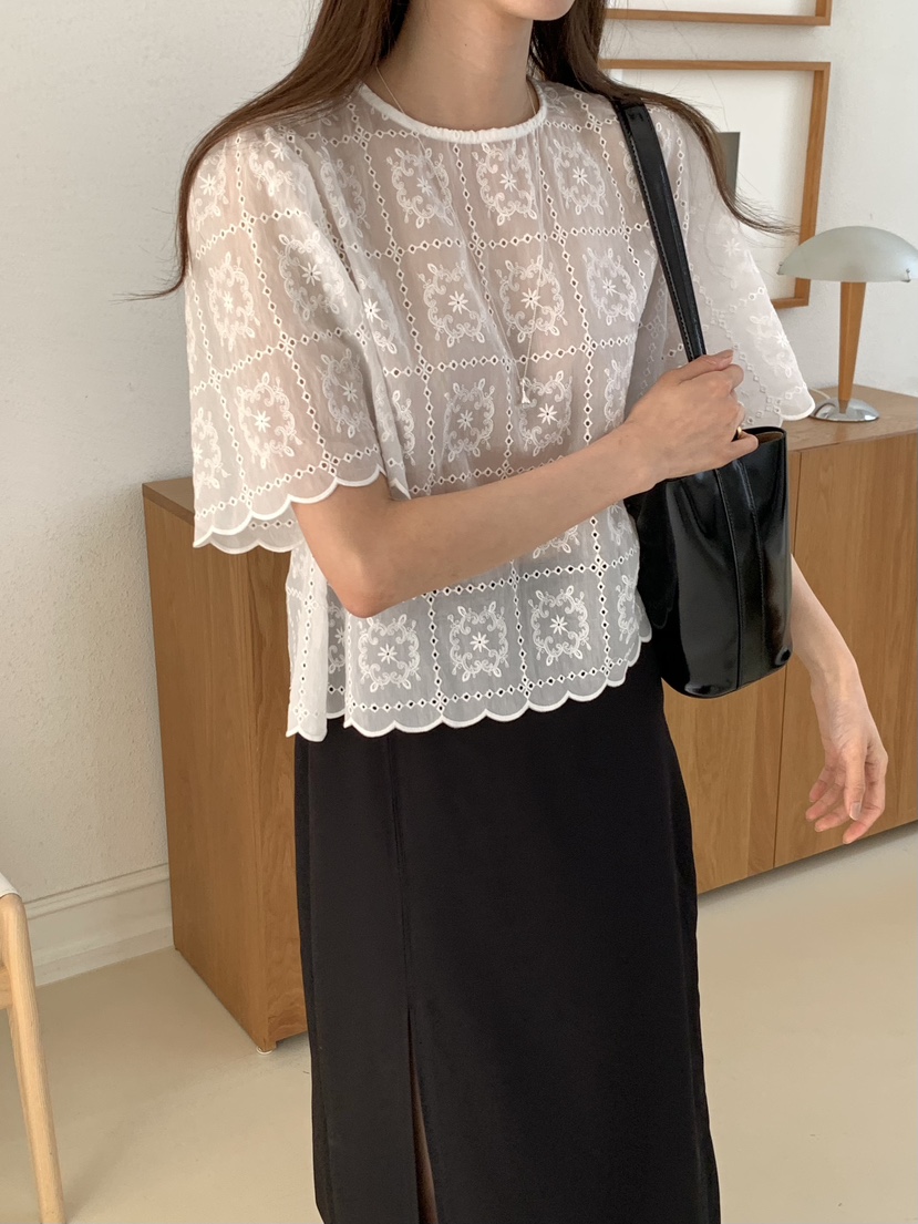 FRILL-T東大門㊣實拍女裝新品人氣熱賣真品休閑襯衫蕾絲衫FRILL-T襯衫/蕾絲衫