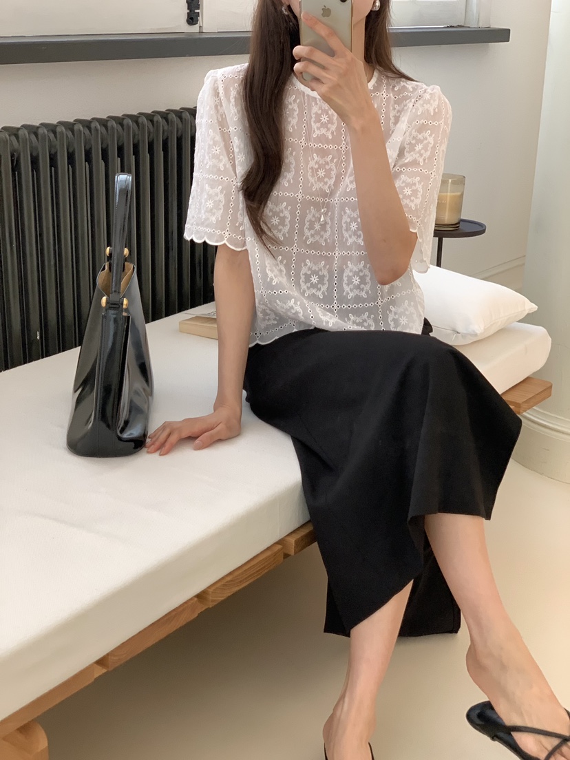 FRILL-T東大門㊣實拍女裝新品人氣熱賣真品休閑襯衫蕾絲衫FRILL-T襯衫/蕾絲衫