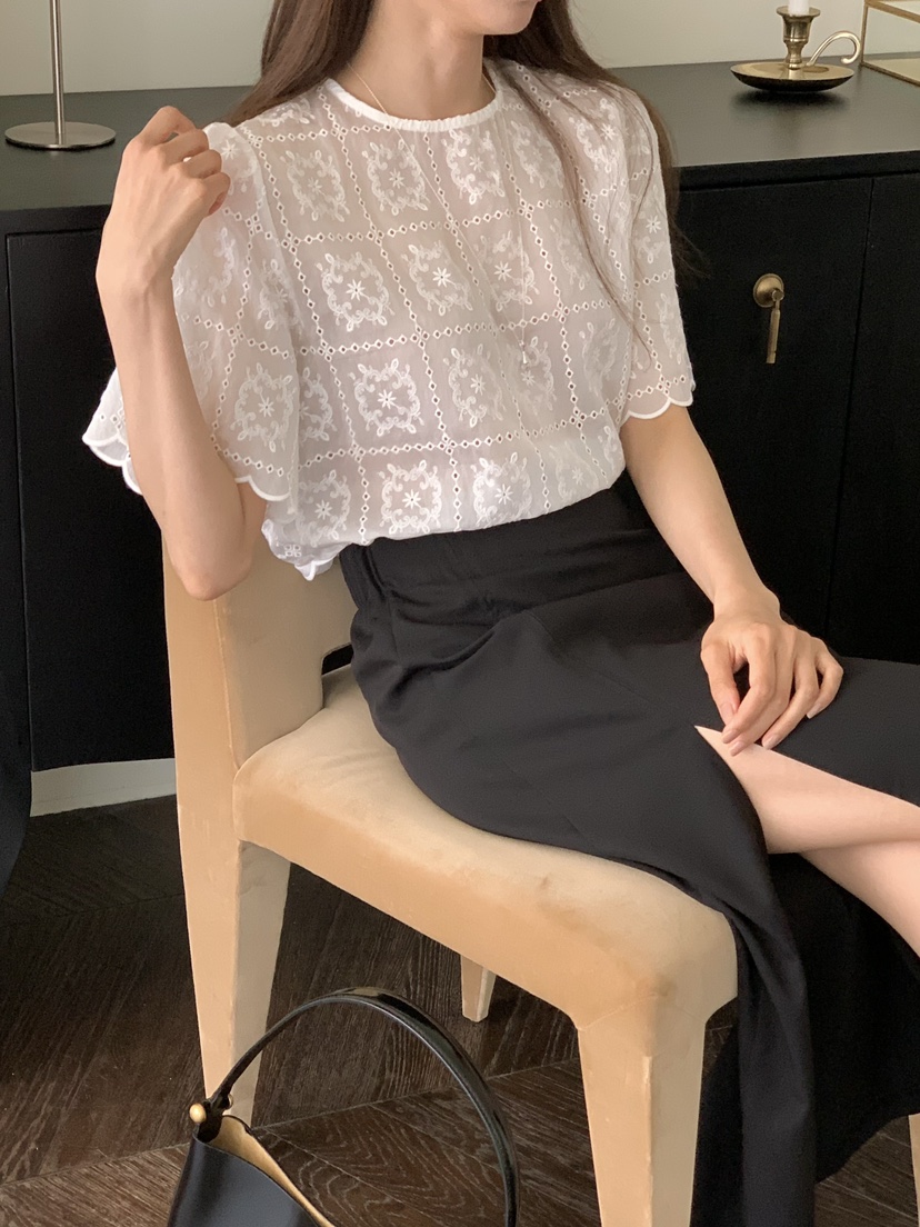 FRILL-T東大門㊣實拍女裝新品人氣熱賣真品休閑襯衫蕾絲衫FRILL-T襯衫/蕾絲衫