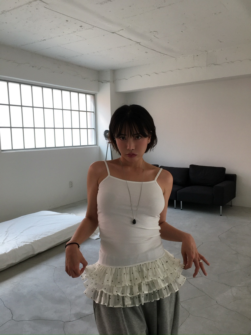AWESOMESAUCE東大門㊣直郵女裝新款真品熱賣25春夏吊帶背心AWESOME SAUCE吊帶/背心