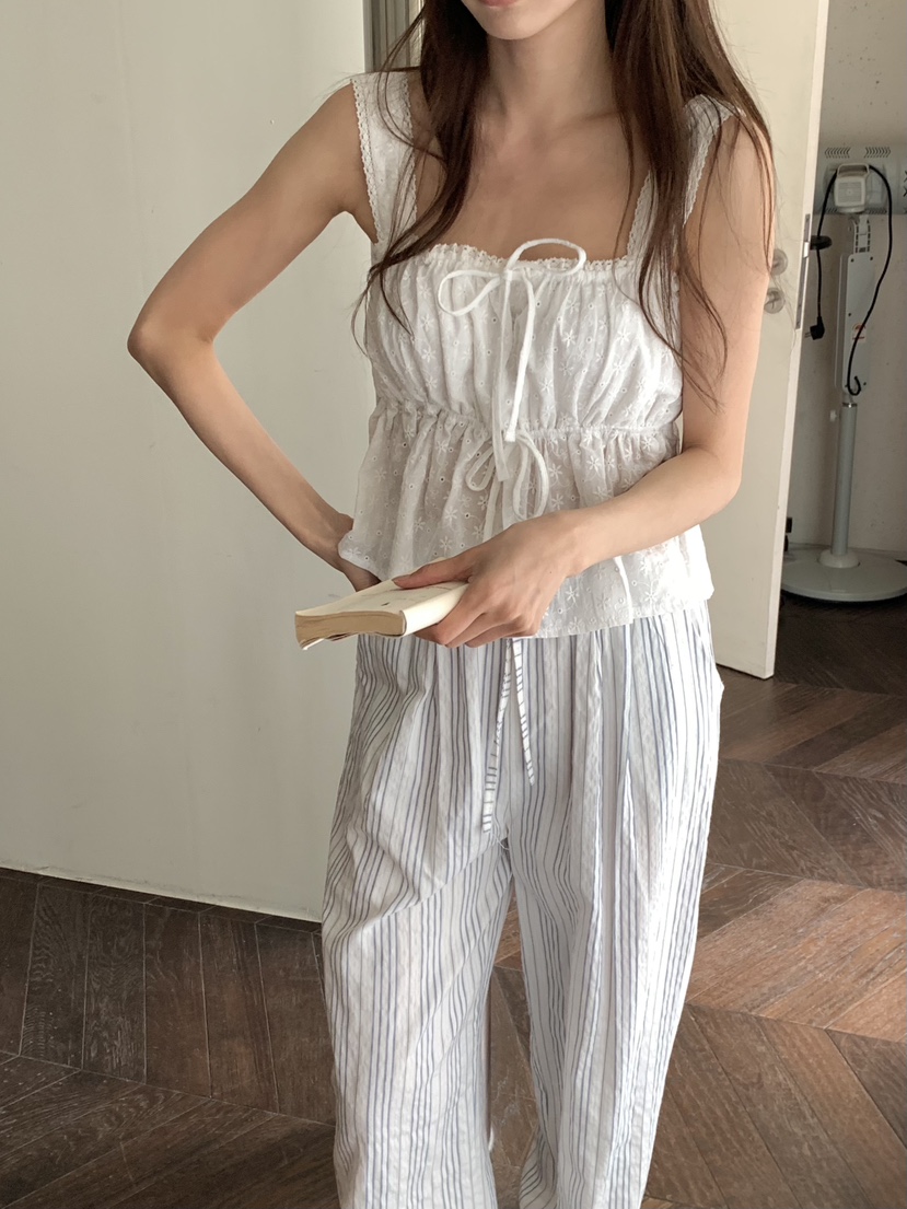 FRILL-T韓國直郵㊣女裝新款人氣休閑熱賣25春夏職業吊帶背心FRILL-T吊帶/背心