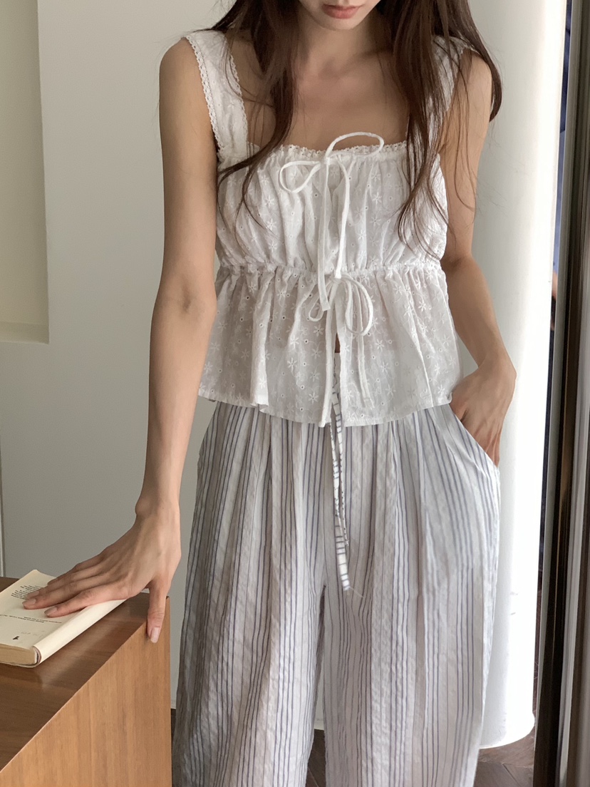 FRILL-T韓國直郵㊣女裝新款人氣休閑熱賣25春夏職業吊帶背心FRILL-T吊帶/背心