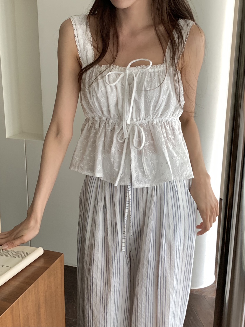 FRILL-T韓國直郵㊣女裝新款人氣休閑熱賣25春夏職業吊帶背心FRILL-T吊帶/背心