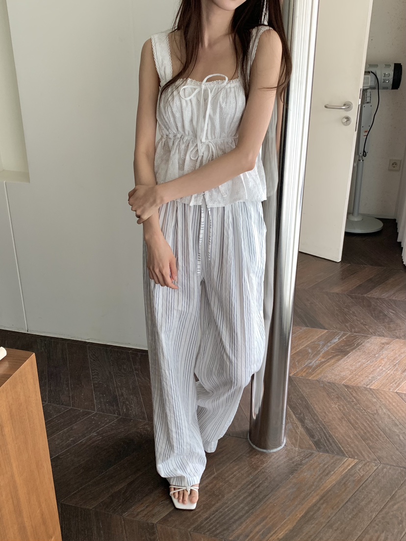 FRILL-T韓國直郵㊣女裝新款人氣休閑熱賣25春夏職業吊帶背心FRILL-T吊帶/背心