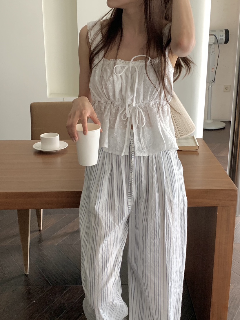 FRILL-T韓國直郵㊣女裝新款人氣休閑熱賣25春夏職業吊帶背心FRILL-T吊帶/背心