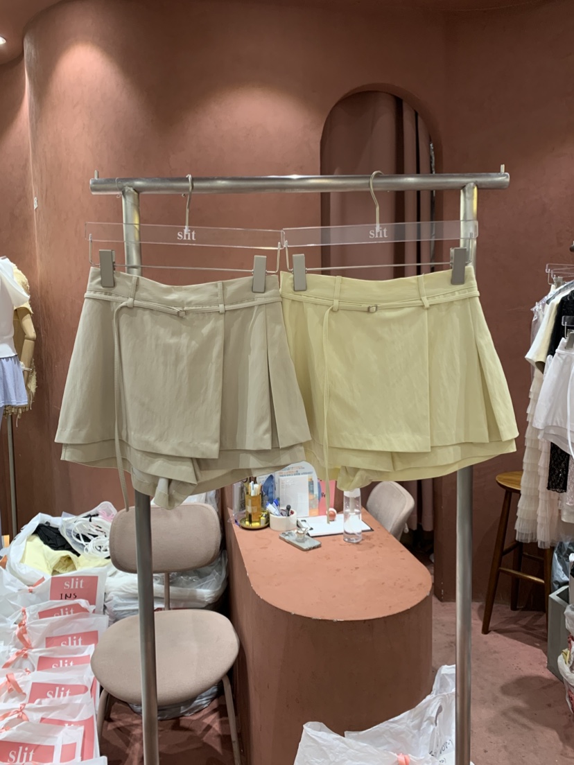 SLIT東大門㊣直郵女裝新品人氣職業休閑熱賣時尚裙褲含腰繩SLIT裙褲