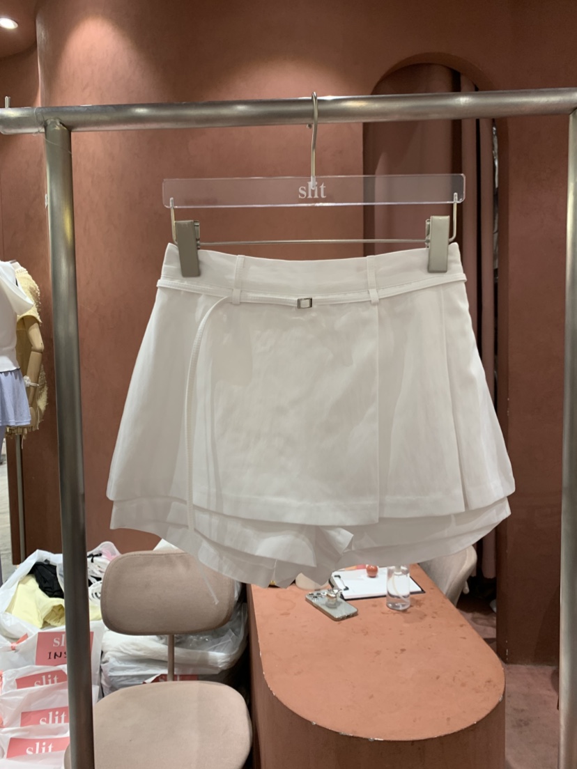 SLIT東大門㊣直郵女裝新品人氣職業休閑熱賣時尚裙褲含腰繩SLIT裙褲圖色3