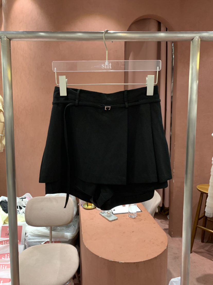 SLIT東大門㊣直郵女裝新品人氣職業休閑熱賣時尚裙褲含腰繩SLIT裙褲圖色4