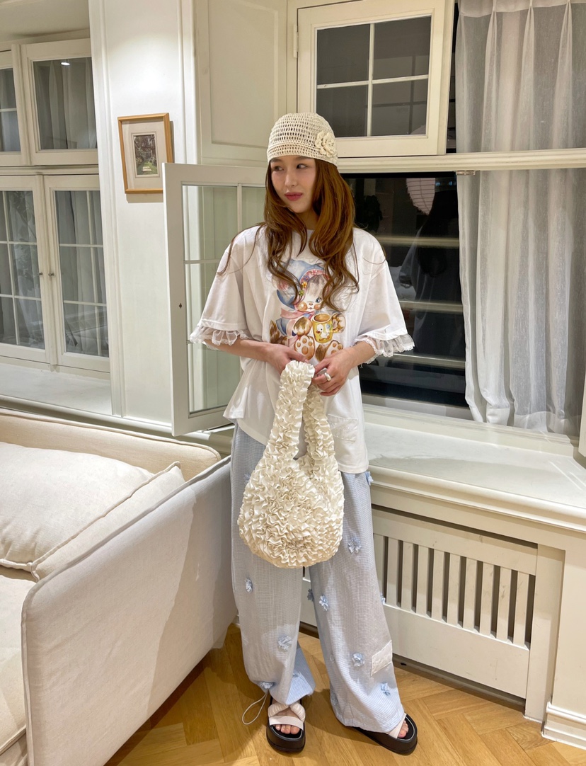 BOUTIQUE-L韓國代購㊣女裝新款熱賣職業25春夏時尚T恤斗篷BOUTIQUE-LT恤