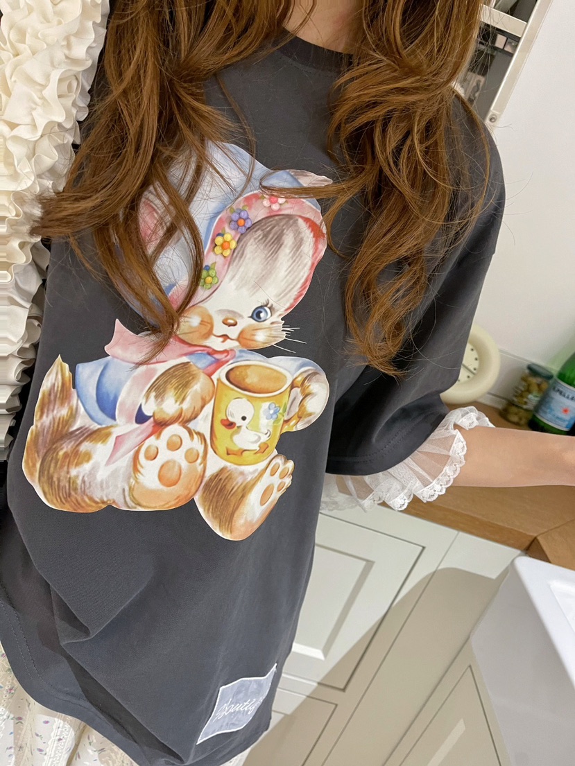 BOUTIQUE-L韓國代購㊣女裝新款熱賣職業25春夏時尚T恤斗篷BOUTIQUE-LT恤