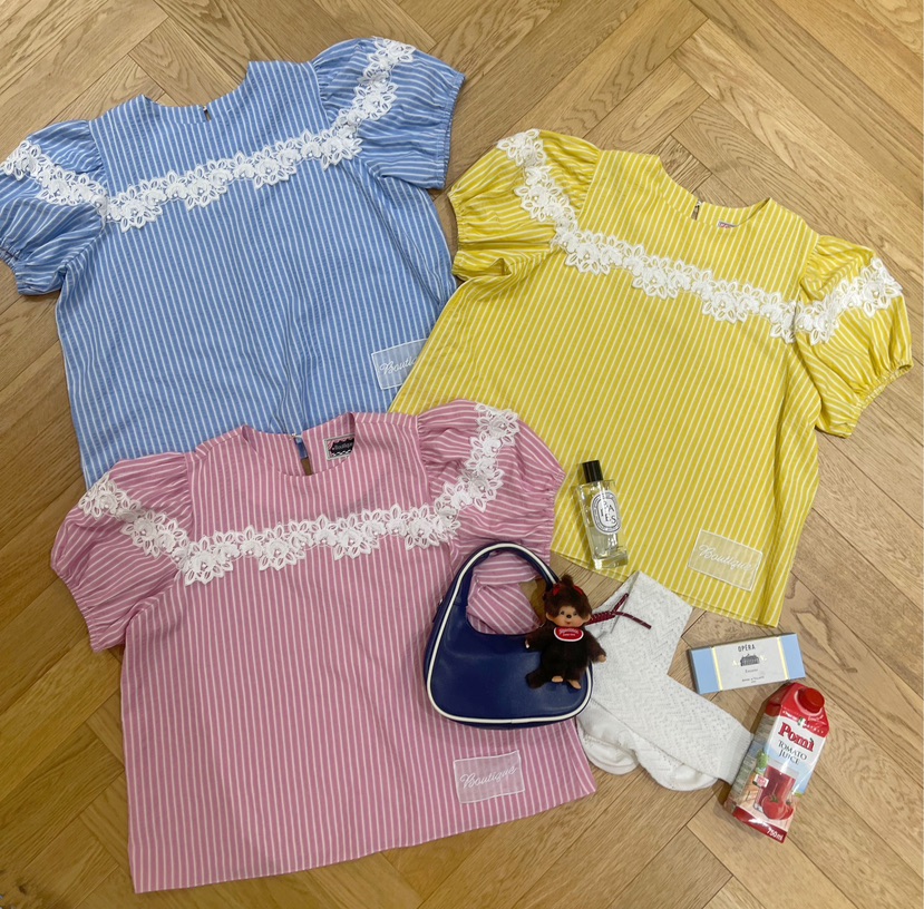 BOUTIQUE-L韓國代購㊣女士新品熱賣職業25春夏推薦襯衫蕾絲衫BOUTIQUE-L襯衫/蕾絲衫