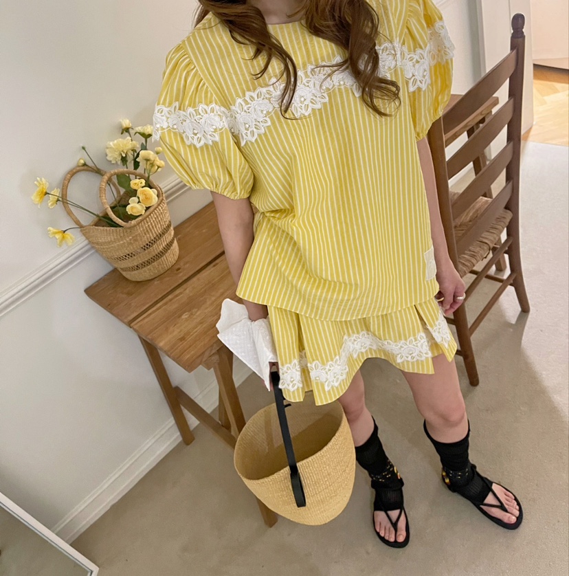 BOUTIQUE-L韓國代購㊣女士新品熱賣職業25春夏推薦襯衫蕾絲衫BOUTIQUE-L襯衫/蕾絲衫