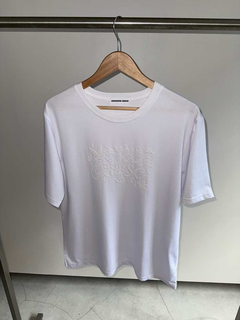 AWESOMESAUCE韓國代購㊣女士新品時尚25春夏推薦熱賣職業T恤AWESOME SAUCET恤圖色2