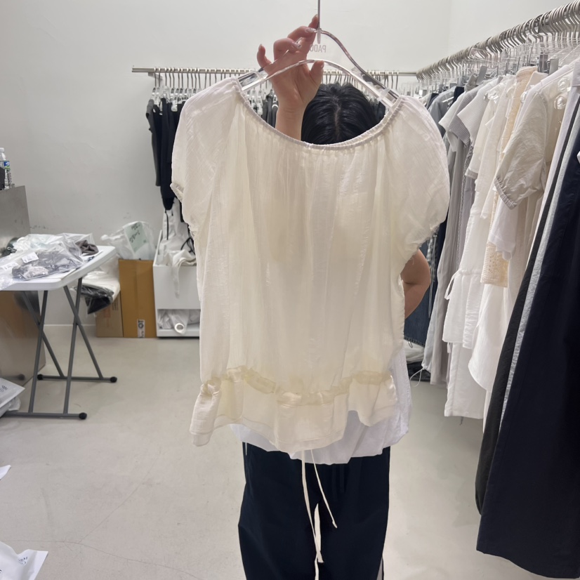 PADO韓國代購㊣女士新款25春夏人氣真品推薦熱賣襯衫蕾絲衫PADO襯衫/蕾絲衫